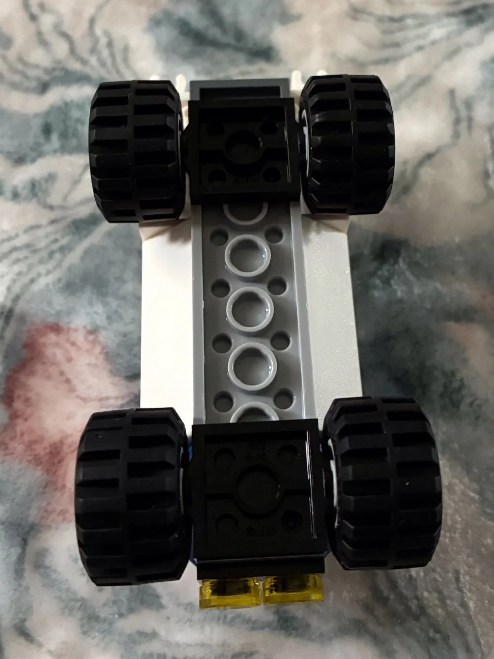 Blue lego police car